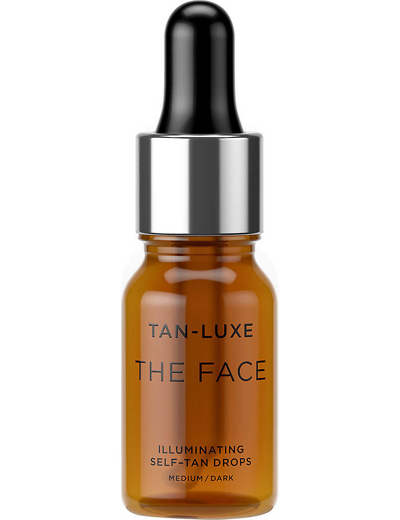 Tan-luxe Mini The Face Illuminating Self-tan Drops Medium/dark 0.3 oz/ 10ml In Na