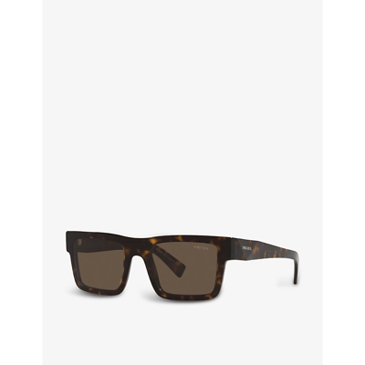 Prada Womens  Pr 19ws Square-frame Acetate Sunglasses In Brown