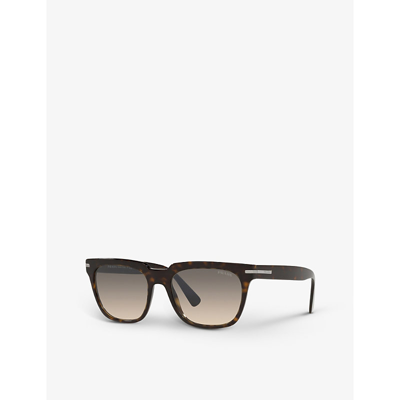 Prada Pr 04ys Acetate Pillow Sunglasses In Brown