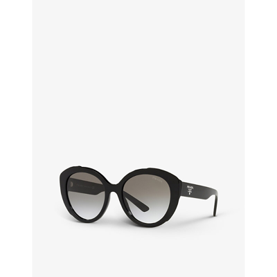 Shop Prada Women's Black Pr 01ys Acetate Square Sunglasses