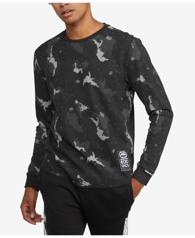 Shop Ecko Unltd Men's All Over Print Stunner Thermal Sweater In Oxford