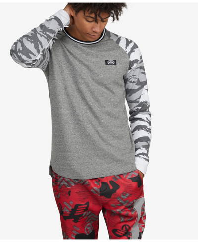 Shop Ecko Unltd Men's Big And Tall Triple Threat Thermal Sweater In Gray