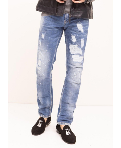 Shop Ron Tomson Men's Modern Sanded Denim Jeans In Indigo