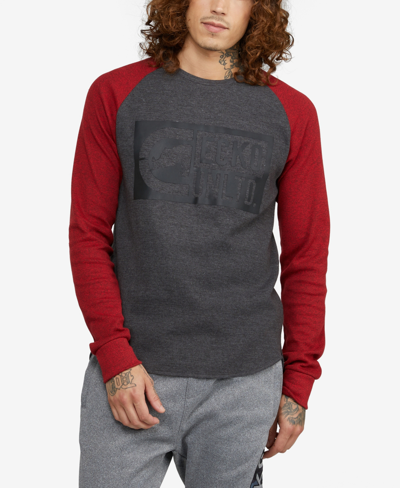 Shop Ecko Unltd Men's League Leader Raglan Sweater In Charcoal