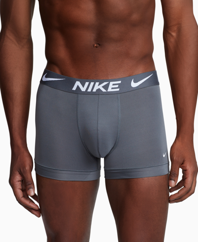 Shop Nike Men's 3-pk. Dri-fit Essential Micro Trunk In Photo Blue