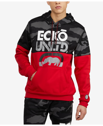 Shop Ecko Unltd Men's Big Beaux Hoodie In Red Camo