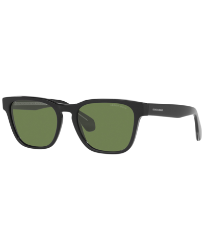 Shop Giorgio Armani Men's Sunglasses, Ar8155 55 In Black