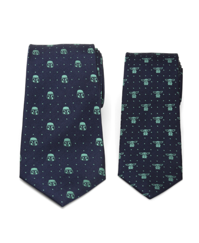 Shop Star Wars Father And Son Mondo And The Child Necktie Gift Set In Navy