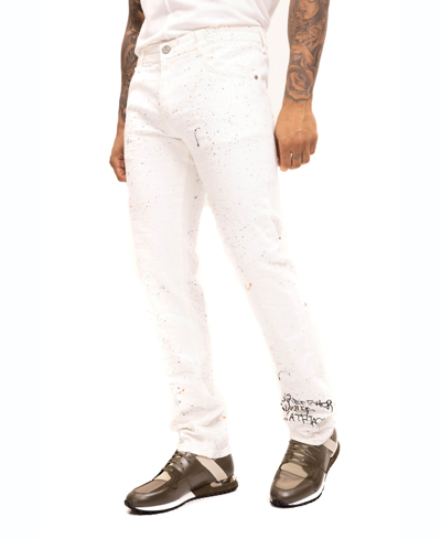 Shop Ron Tomson Men's Modern Downer Denim Jeans In White