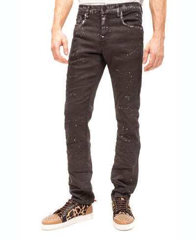Shop Ron Tomson Men's Modern Splatter Denim Jeans In Black
