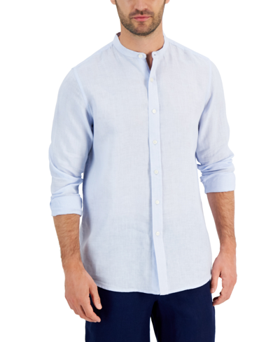 Shop Club Room Men's 100% Linen Shirt, Created For Macy's In Billowing Cloud