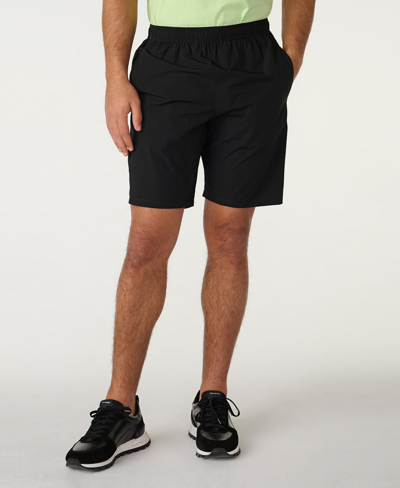 Shop Karl Lagerfeld Men's Perforated Logo Shorts In Black