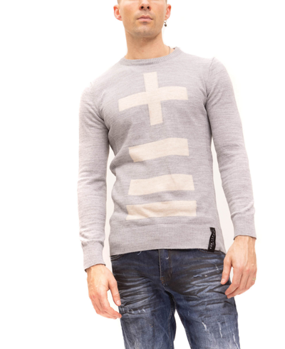 Shop Ron Tomson Men's Modern Signs Sweater In Gray