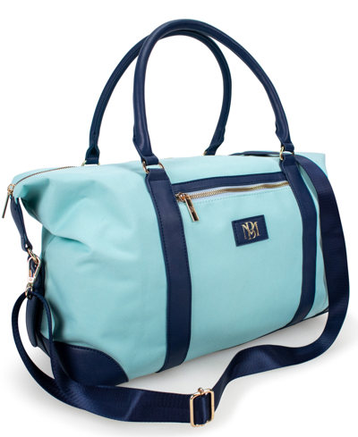 Shop Badgley Mischka Barbara Tote Weekender Travel Bag In Light Blue