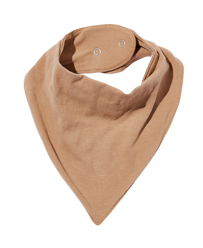 Shop Cotton On Baby Unisex The Bandana Bib In Taupe Brown