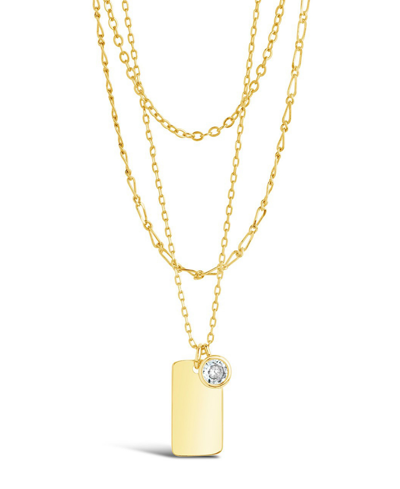 Shop Sterling Forever Brielle Layered Necklace In Gold-plated