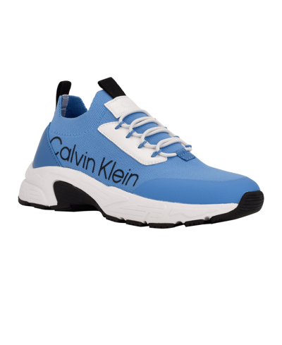 Shop Calvin Klein Women's Vianna Logo Slip On Sneakers Women's Shoes In Blue/white/black