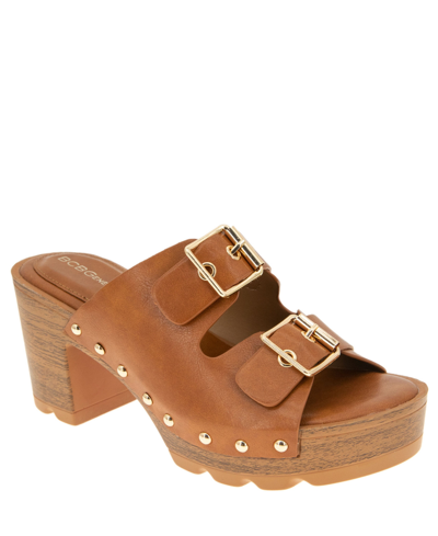 Shop Bcbgeneration Women's Yolanda Peep Toe Clog In Brown