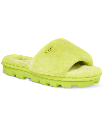 Shop Ugg Women's Cozette Sandal Slippers In Key Lime