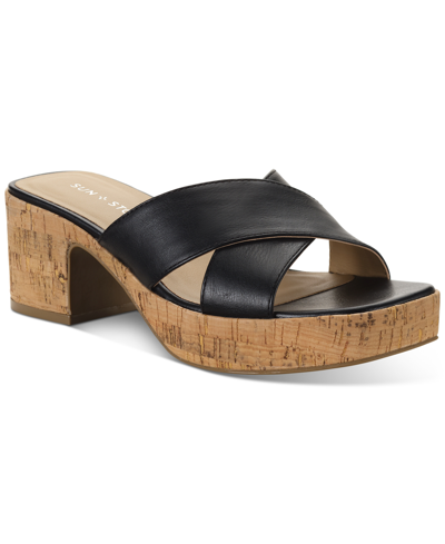 Shop Sun + Stone Giigi Crisscross Wedge Sandals, Created For Macy's In Black