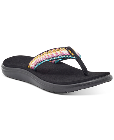 Shop Teva Women's Voya Flip Flop Sandals In Antiguous Black Multi