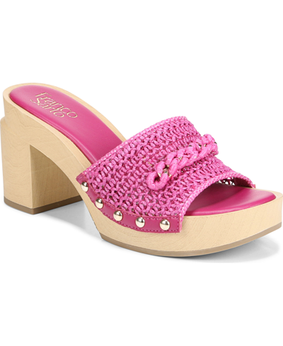 Shop Franco Sarto Capri-clog Slide Sandals Women's Shoes In Magenta Fabric