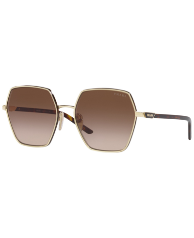 Shop Prada Women's Sunglasses In Pale Gold-tone