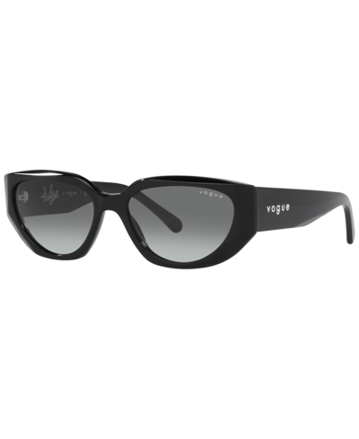 Shop Vogue Eyewear Hailey Bieber X  Women's Sunglasses, Vo5438s 52 In Black