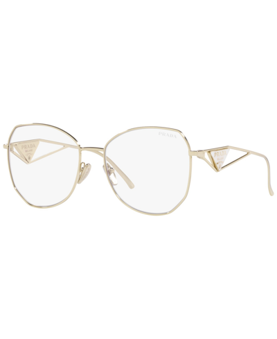 Shop Prada Women's Blue Light Sunglasses, Pr 57ys In Pale Gold-tone