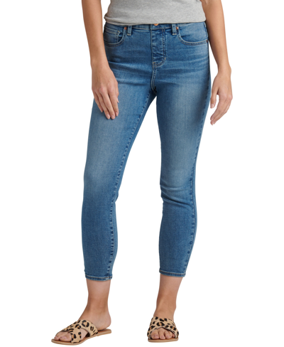 Shop Jag Women's Valentina High Rise Skinny Crop Pull-on Jeans In Boardwalk