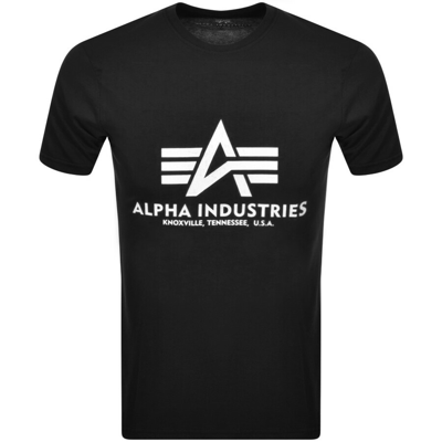 Shop Alpha Industries Basic Logo T Shirt Black