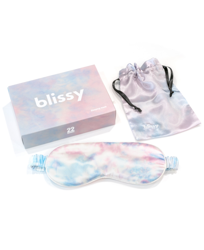 Shop Blissy Pure Silk Sleep Mask In Tie-dye