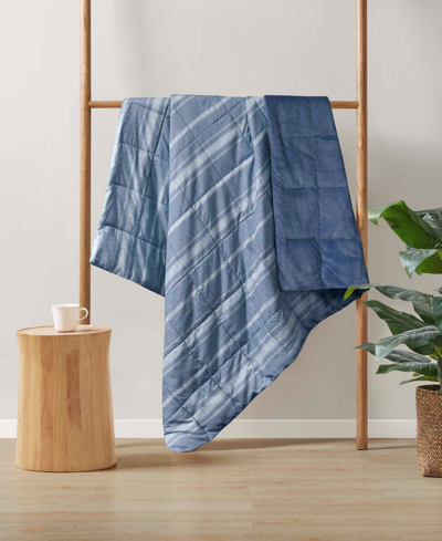 Shop Clean Spaces Quilted Throw, 50" X 60" In Kent Chambray