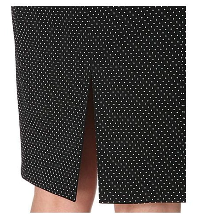 Shop Michael Kors Origami-sleeve Stretch-wool Dress In Black/white