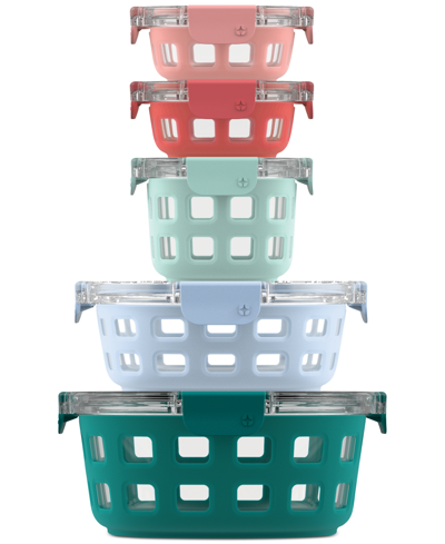 Ello 10pc Meal Prep Food Storage Container Set, Multi-Colored