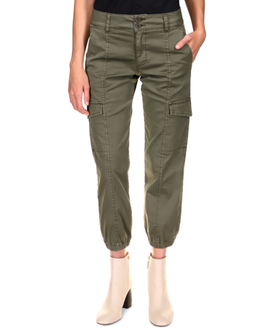 Sanctuary Cali Straight Leg Crop Cargo Pants In Mossy Green