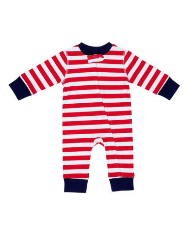 Shop Pajamas For Peace Love Stripe Baby Boys And Girls Coveralls In White