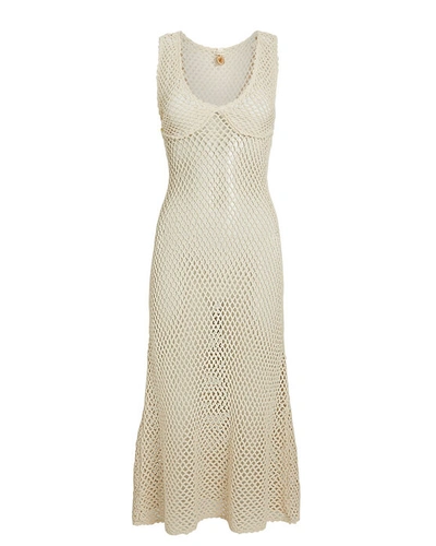 Shop Akoia Swim Karu Crocheted Cotton Midi Dress In White
