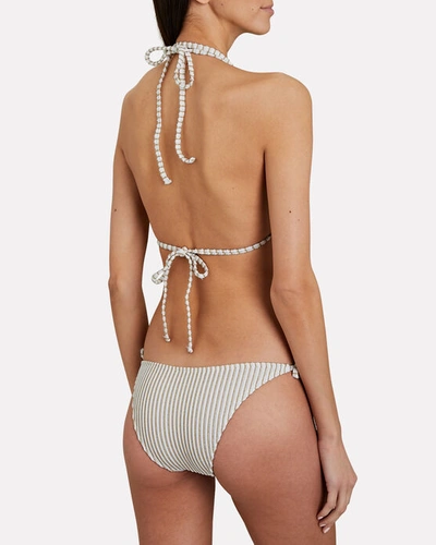 Shop Solid & Striped The Tenley Striped Triangle Bikini Top In White