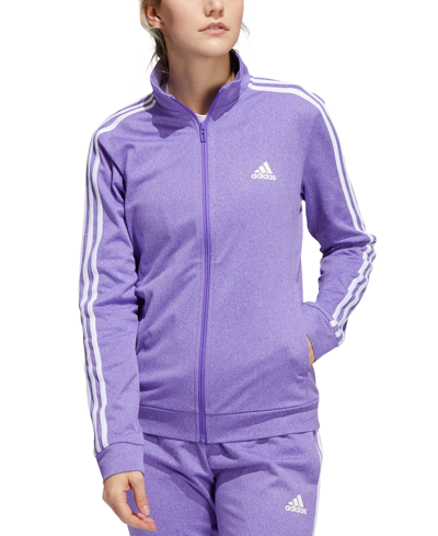 Adidas Originals Adidas Women's 3-stripe Tricot Track Jacket, Xs-4x In  Purple Rush Mel | ModeSens