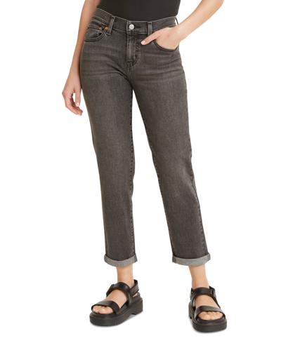 Levi's Women's Relaxed Boyfriend Tapered-leg Jeans In Gray