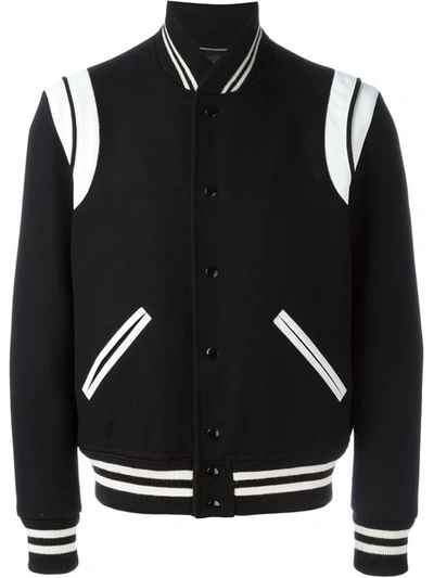 Shop Saint Laurent Classic Teddy Jacket In Black