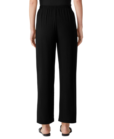 Shop Eileen Fisher Silk Pants, Regular & Plus Sizes In Black