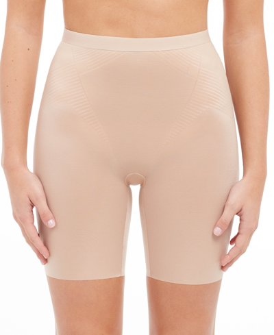 Shop Spanx Thinstincts 2.0 Girl Shorts In Champagne Beige