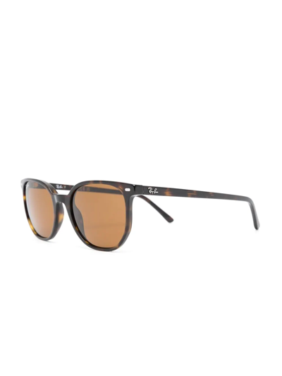 Ray Ban Elliot Wayfarer-frame Sunglasses In Braun