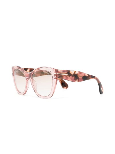 Tom Ford Tortoiseshell-effect Cat-eye Sunglasses In Rosa