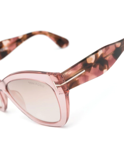 Tom Ford Tortoiseshell-effect Cat-eye Sunglasses In Rosa