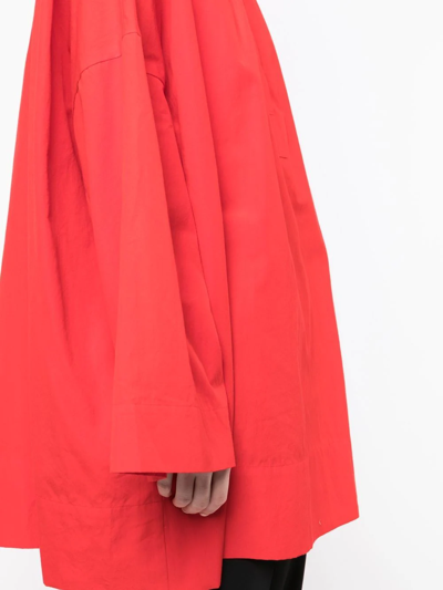 Shop Enföld Long-sleeve Oversized Blouse In Rot