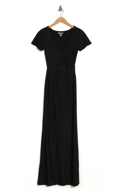 Shop Love By Design Anjelina Slinky Cutout Maxi Dress In Black