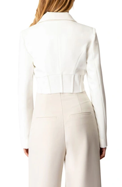 Shop Bardot Marcella Corset Blazer In Orchid White